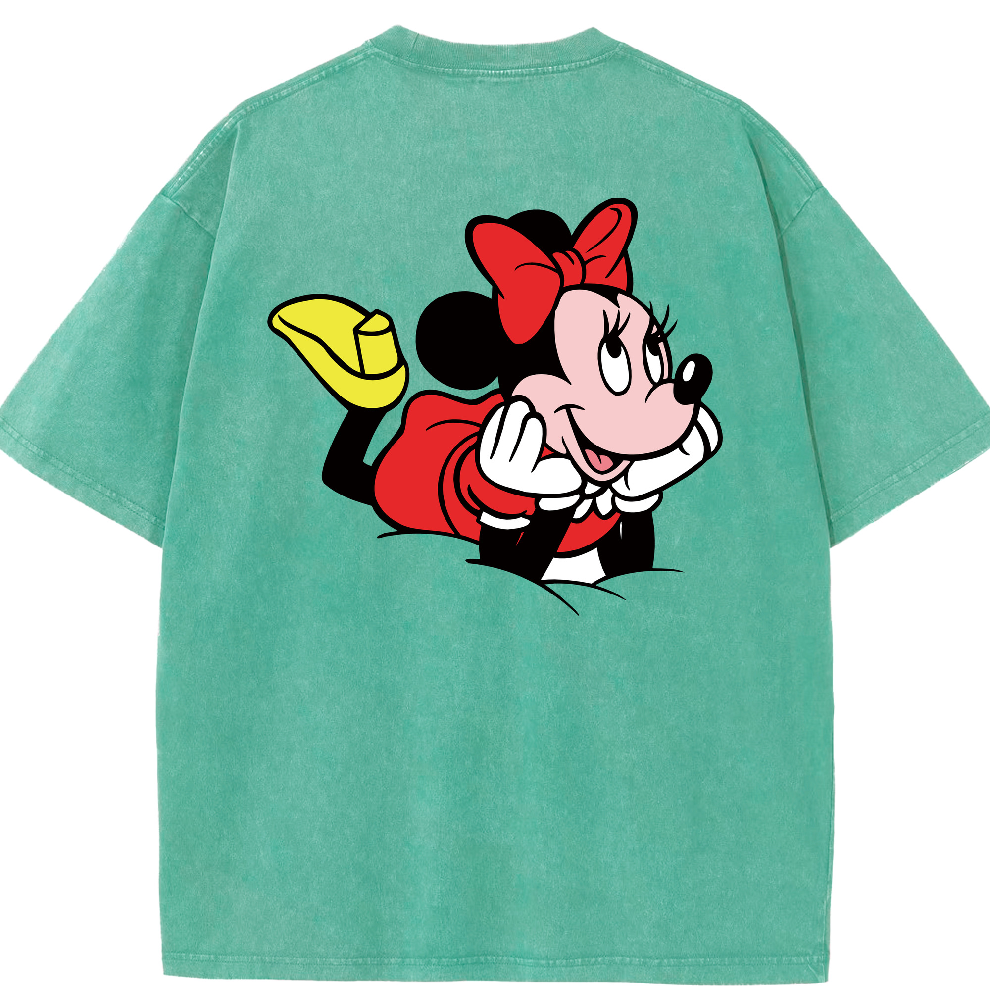 （画像用） ミッキーマウス Mickey Mouse 綿100% ヴィンテージ風 半袖Tシャツ（背面プリント）